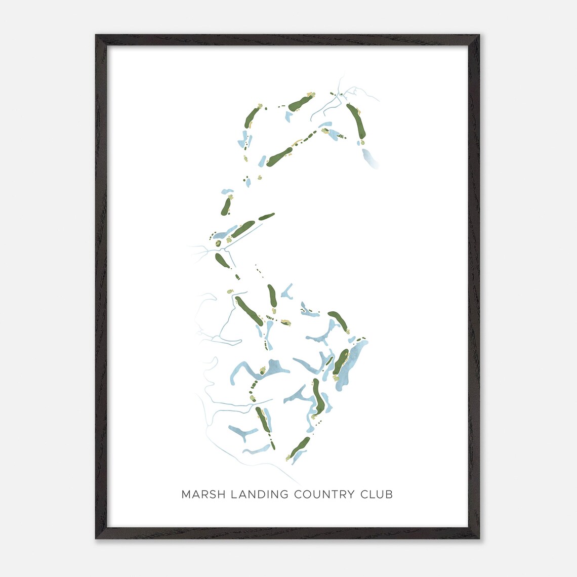 Marsh Landing Country Club Minimalist Map Art Golfer Gift Poster - Image 3