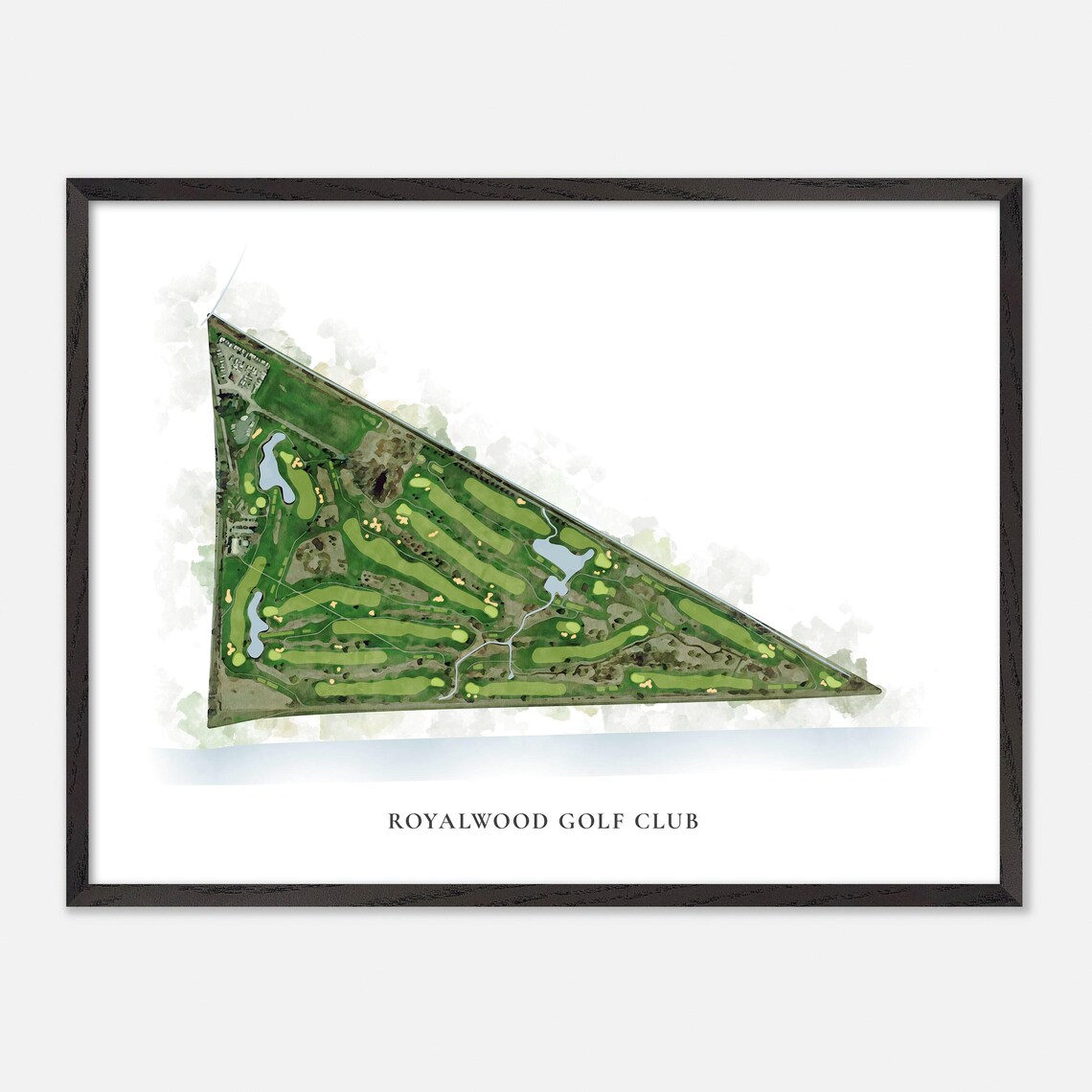 Royalwood Golf Club Canada Classic Watercolor Golf Map Poster - Image 4