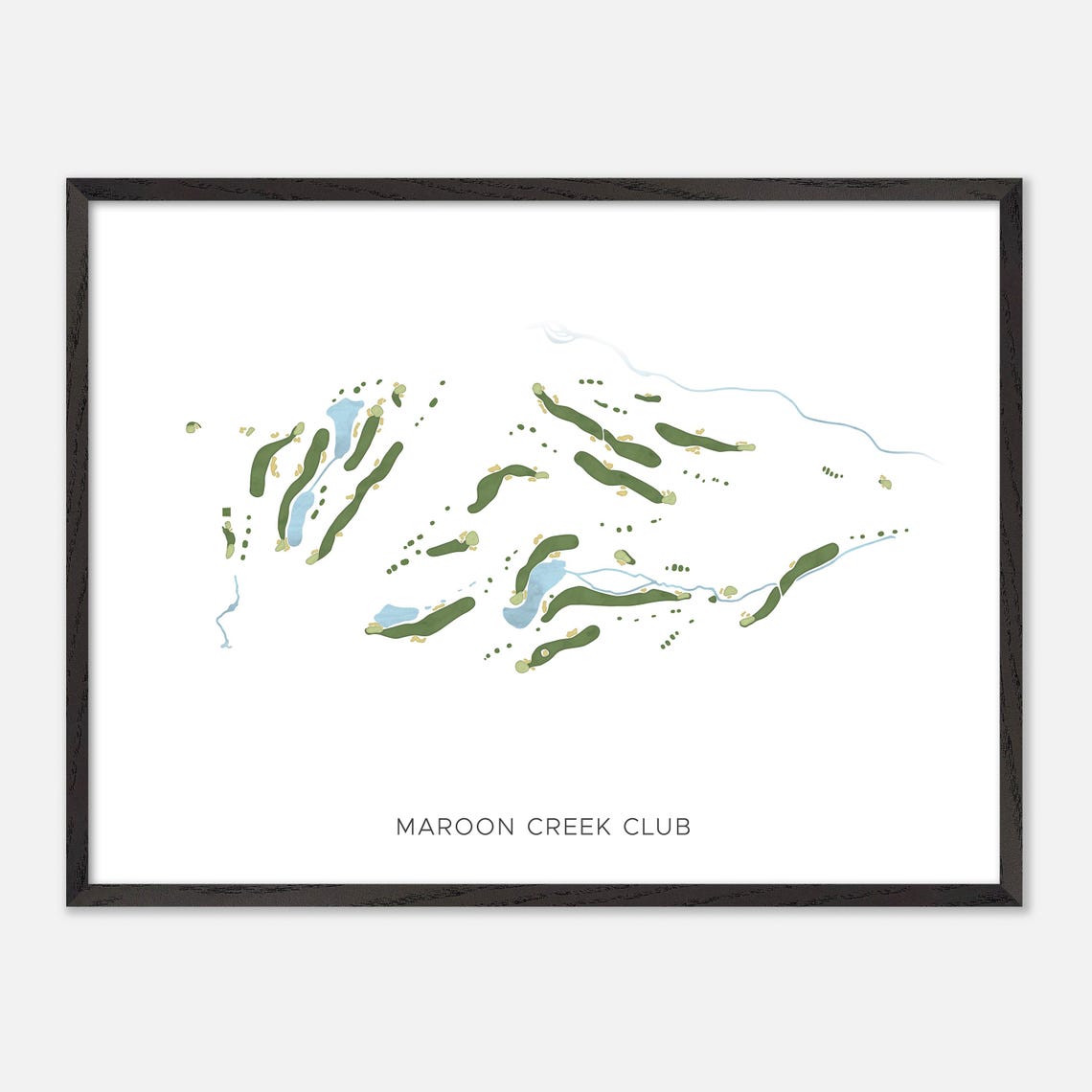 Maroon Creek Club Golf Course Modern Minimalist Map Art Poster - Image 5