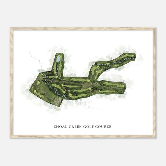 Shoal Creek Golf Course Missouri Classic Watercolor Map Golfer Gift Golf Wall Art Golf Poster Print Course Layout