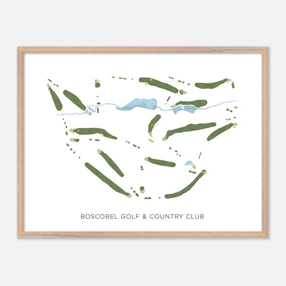 Boscobel Golf Country Club In Pendleton South Carolina Modern Watercolor Map Golfer Gift Golf Wall Art Golf Poster Print
