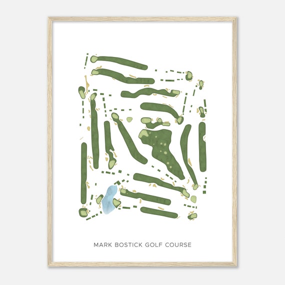 Mark Bostick Golf Course Florida Modern Watercolor Map Golfer Gift Golf Wall Art Golf Poster Print Course Layout