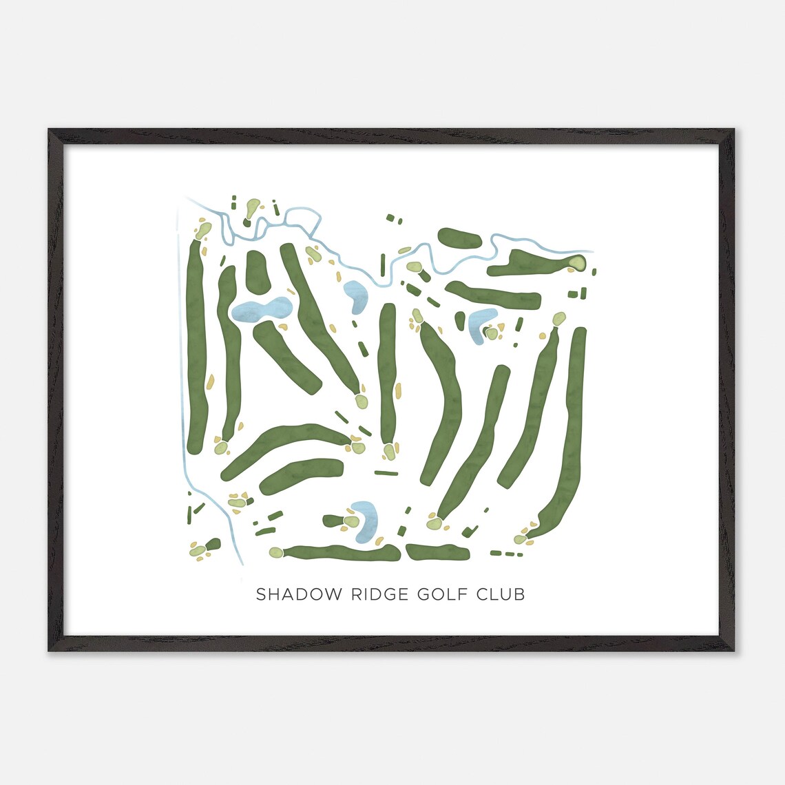 Shadow Ridge Golf Club Kelowna Canada Minimalist Golf Map Poster - Image 4