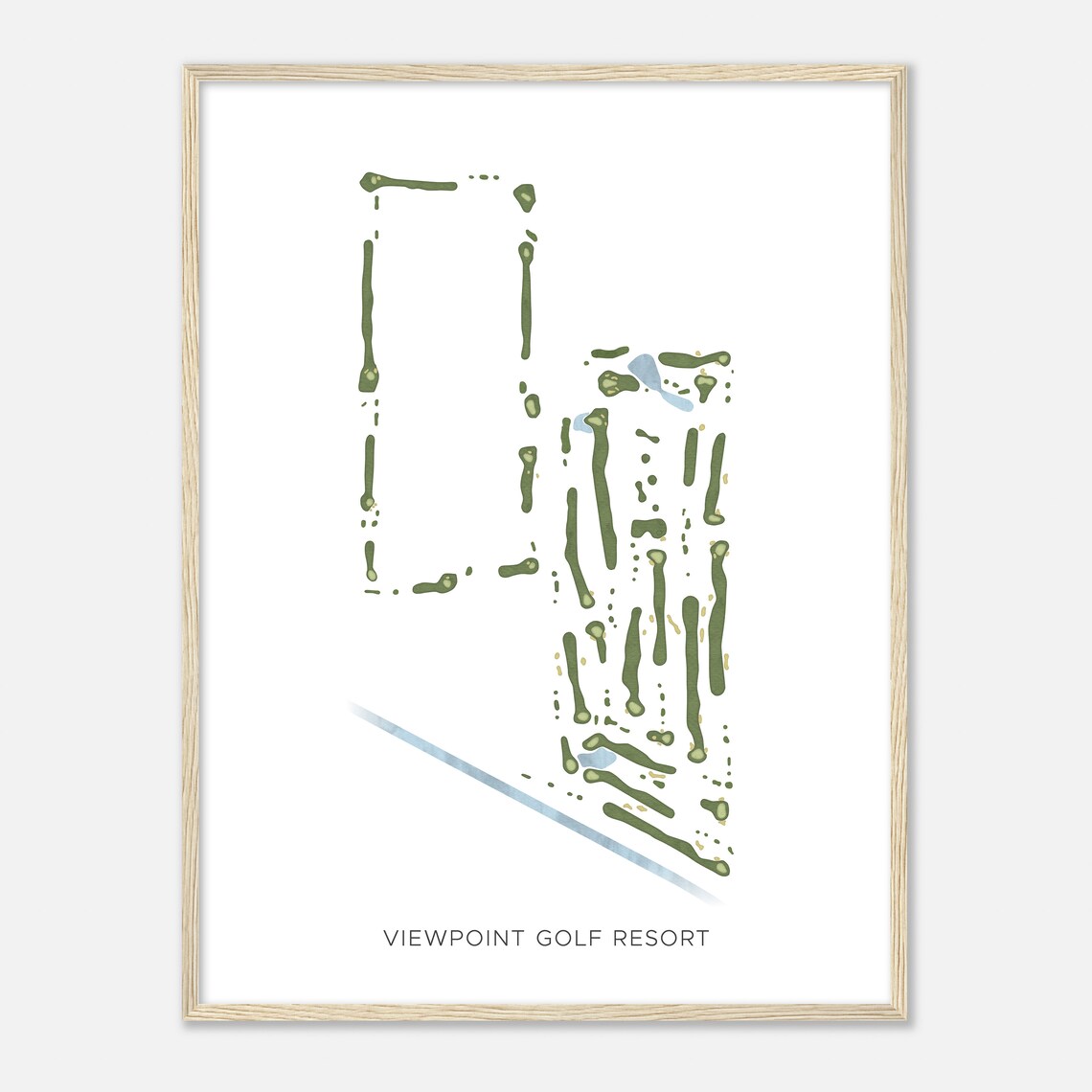 Viewpoint Golf Resort Arizona Modern Watercolor Map Golfer Gift Golf Wall Art Golf Poster Print Course Layout - Image 2