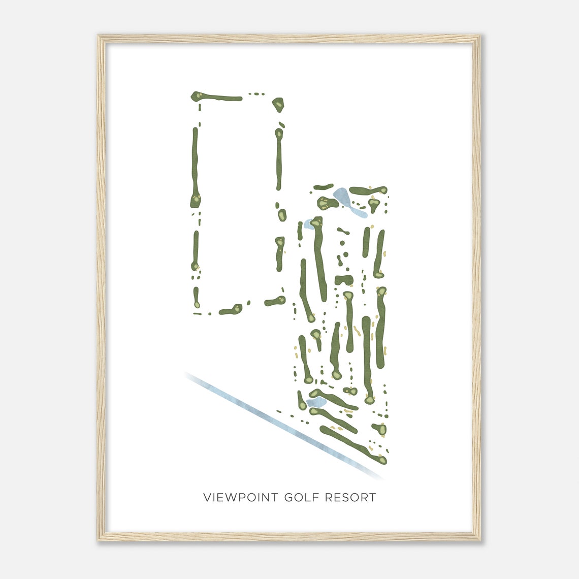 Viewpoint Golf Resort Arizona Modern Watercolor Map Golfer Gift Poster - Image 2