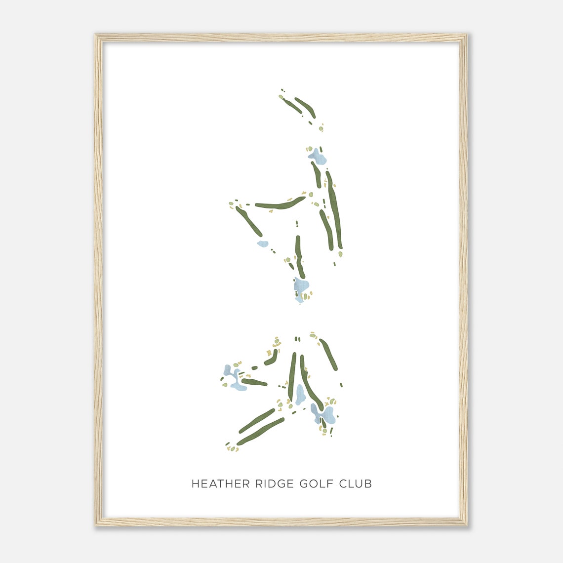 Heather Ridge Golf Club Colorado Modern Minimalist Golf Map Print - Image 2