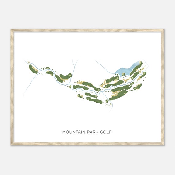 Mountain Park Golf South Carolina Modern Watercolor Map Golfer Gift Golf Wall Art Golf Poster Print Course Layout