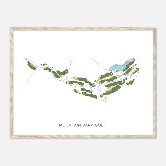 Mountain Park Golf South Carolina Modern Watercolor Map Poster