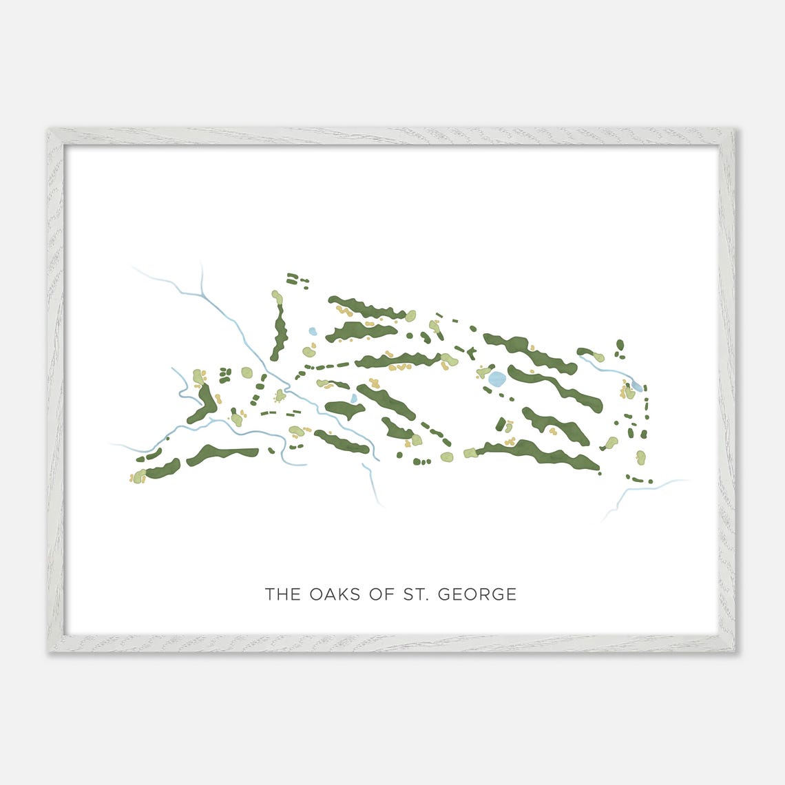 The Oaks Of St George Canada Minimalist Golf Course Map Poster - Image 3