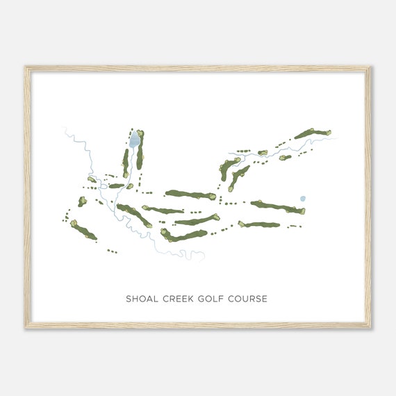 Shoal Creek Golf Course Missouri Modern Watercolor Map Golfer Gift Golf Wall Art Golf Poster Print Course Layout