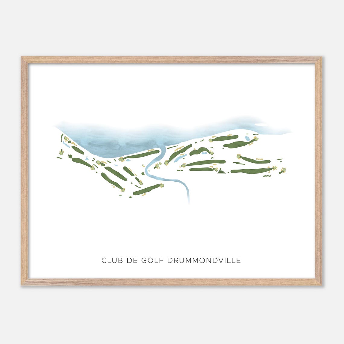 Club de Golf Drummondville Quebec Minimalist Watercolor Poster