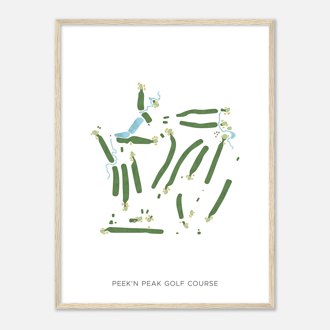 Peekn Peak Golf Course New York Modern Watercolor Map Golfer Gift Golf Wall Art Golf Poster Print Course Layout - Image 2