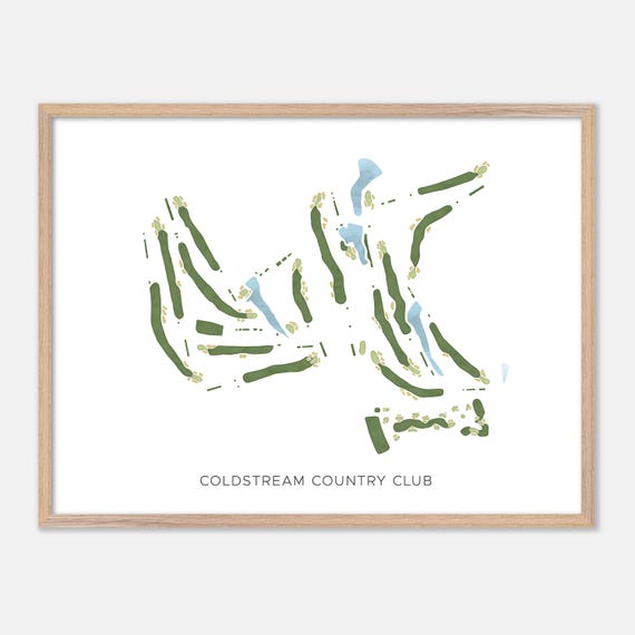 Coldstream Country Club In Cincinnati Ohio Modern Watercolor Map Golfer Gift Golf Wall Art Golf Poster Print Course Layout