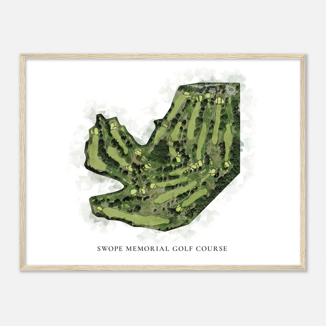 Swope Memorial Golf Course Missouri Classic Watercolor Poster