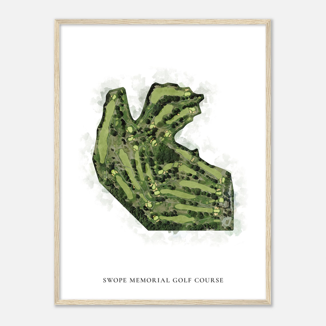 Swope Memorial Golf Course Missouri Classic Watercolor Poster - Image 2