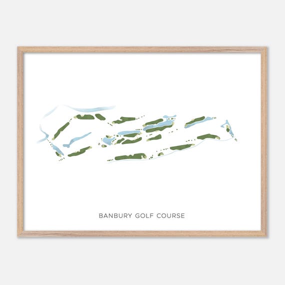 Banbury Golf Course In Eagle Idaho Modern Watercolor Map Golfer Gift Golf Wall Art Golf Poster Print Course Layout