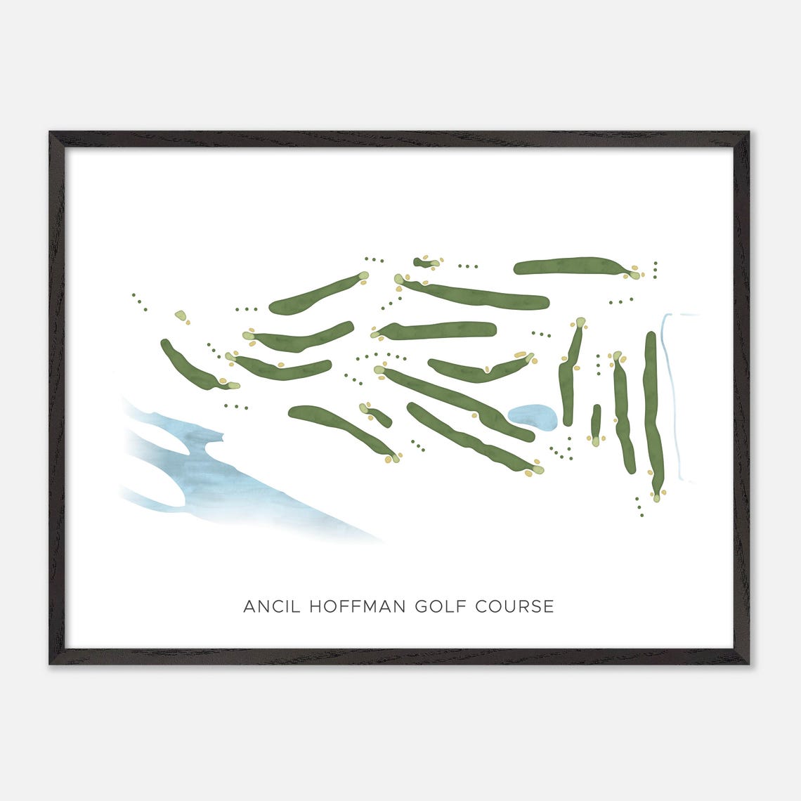 Ancil Hoffman Golf Course Minimalist Map Art Golfer Gift Poster - Image 5