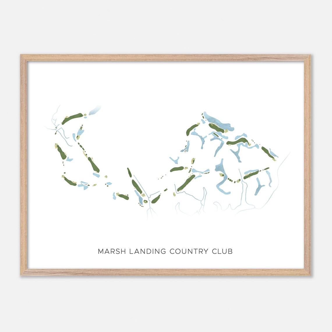 Marsh Landing Country Club Minimalist Map Art Golfer Gift Poster