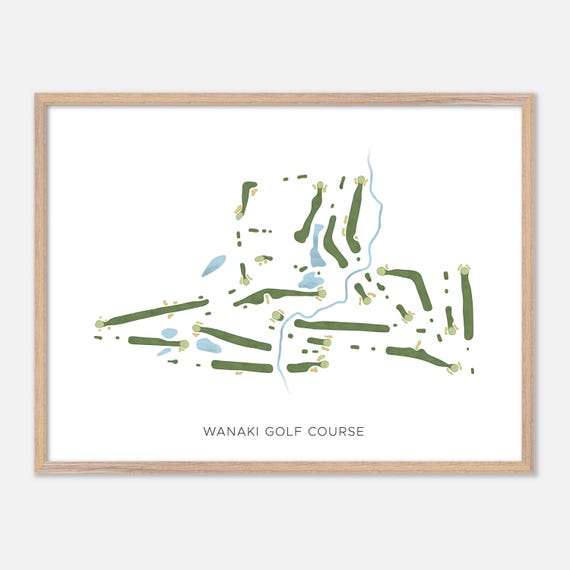 Wanaki Golf Course In Menomonee Falls Wisconsin Modern Watercolor Map Golfer Gift Golf Wall Art Golf Poster Print Course Layout