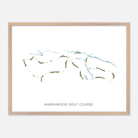 Marshwood Golf Course In Savannah Georgia Modern Watercolor Map Golfer Gift Golf Wall Art Golf Poster Print Course Layout