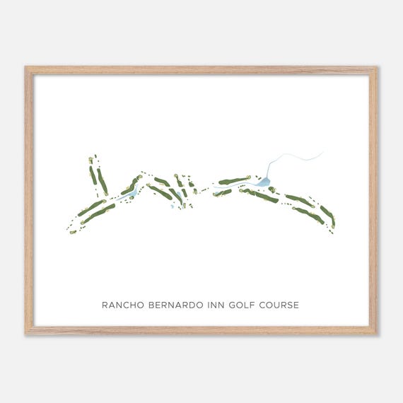 Rancho Bernardo Inn Golf Course In San Diego California Modern Watercolor Map Golfer Gift Golf Wall Art Golf Poster Print