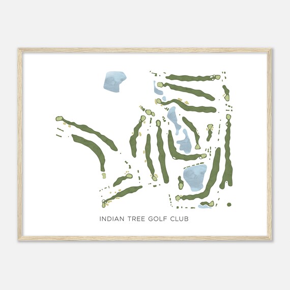 Indian Tree Golf Club Colorado Modern Watercolor Map Golfer Gift Golf Wall Art Golf Poster Print Course Layout