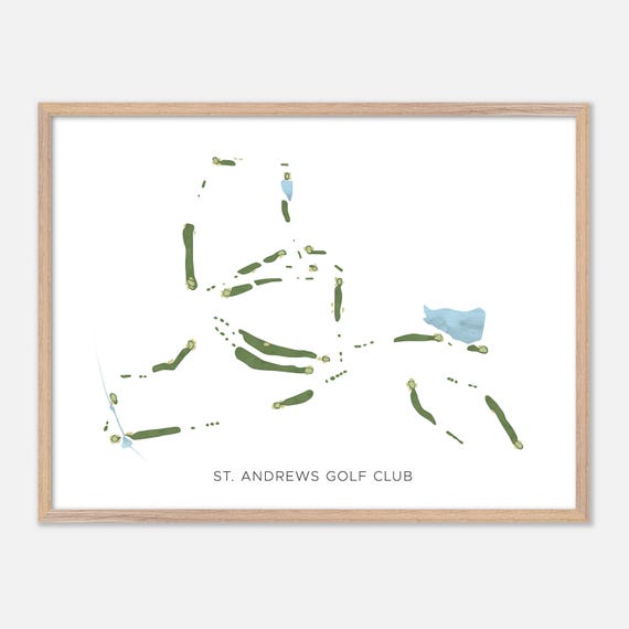 St Andrews Golf Club In Winston Georgia Modern Watercolor Map Golfer Gift Golf Wall Art Golf Poster Print Course Layout