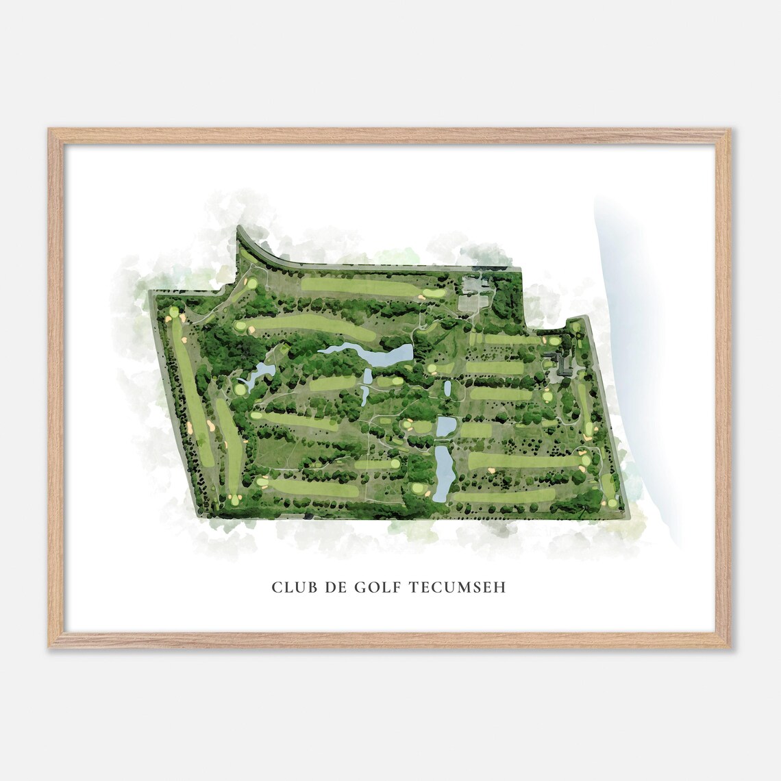 Club De Golf Tecumseh Gatineau Canada Classic Watercolor Poster