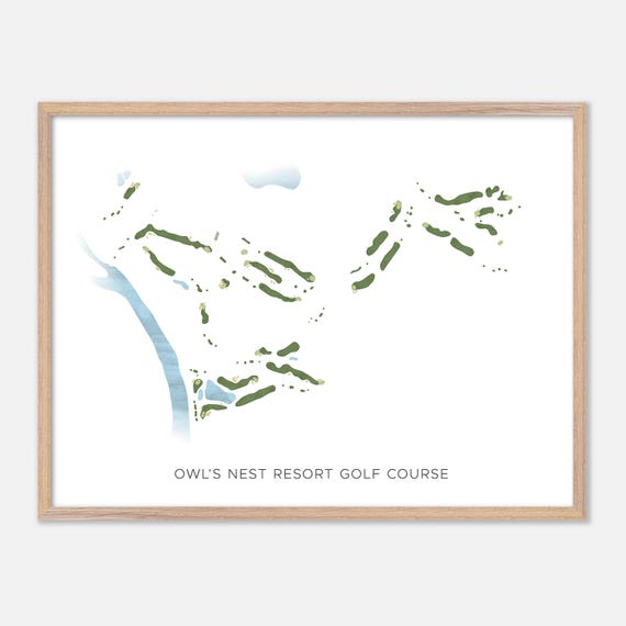 Owls Nest Resort Golf Course In Campton New Hampshire Modern Watercolor Map Golfer Gift Golf Wall Art Golf Poster Print