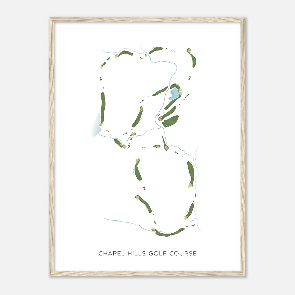 Chapel Hills Golf Course Georgia Modern Watercolor Course Map Poster - Image 2
