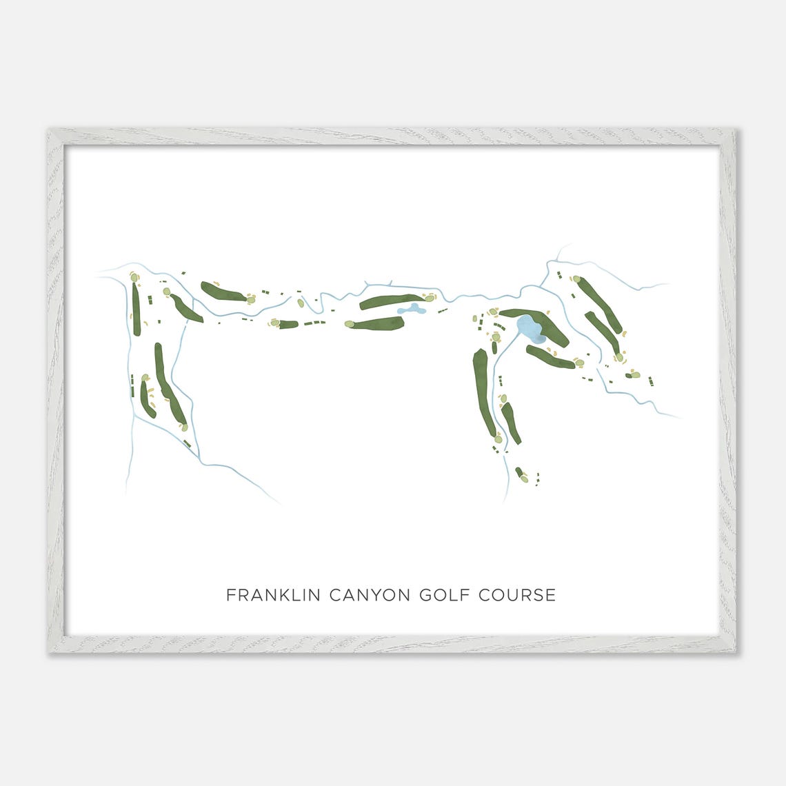 Franklin Canyon Golf Course In San Rafael California Modern Watercolor Map Golfer Gift Golf Wall Art Golf Poster Print - Image 4