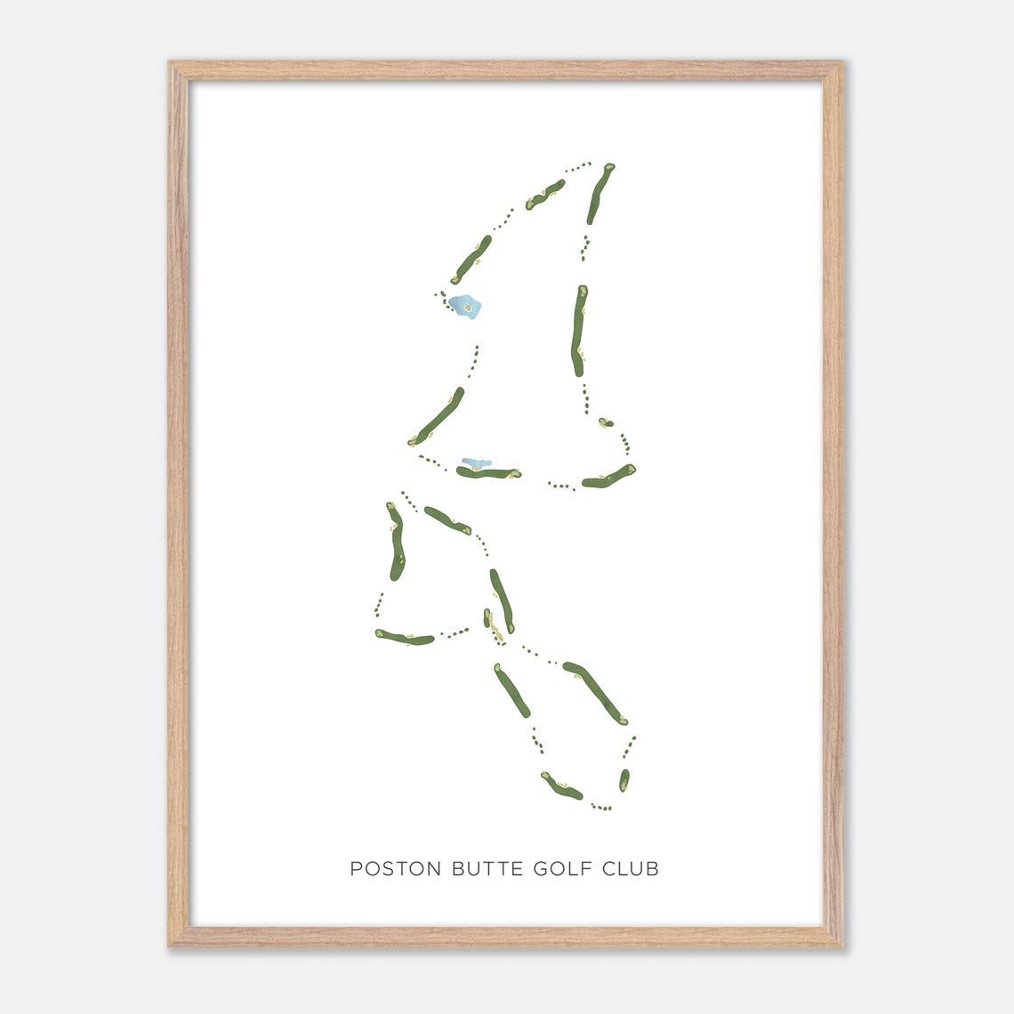 Poston Butte Golf Club Arizona Modern Minimalist Golf Map Poster - Image 6