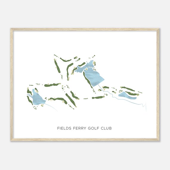 Fields Ferry Golf Club Georgia Modern Watercolor Map Golfer Gift Golf Wall Art Golf Poster Print Course Layout