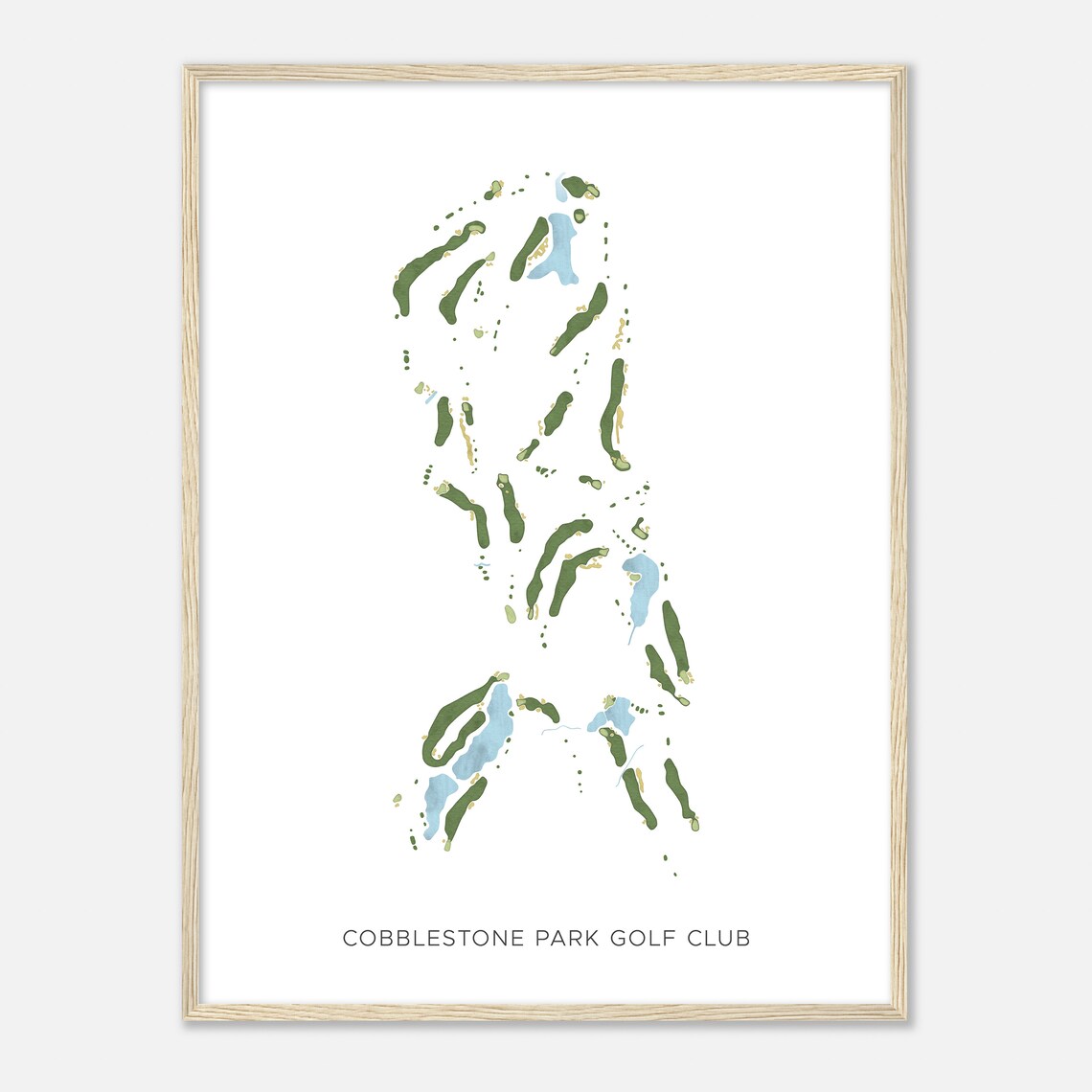 Cobblestone Park Golf Club South Carolina Modern Watercolor Poster