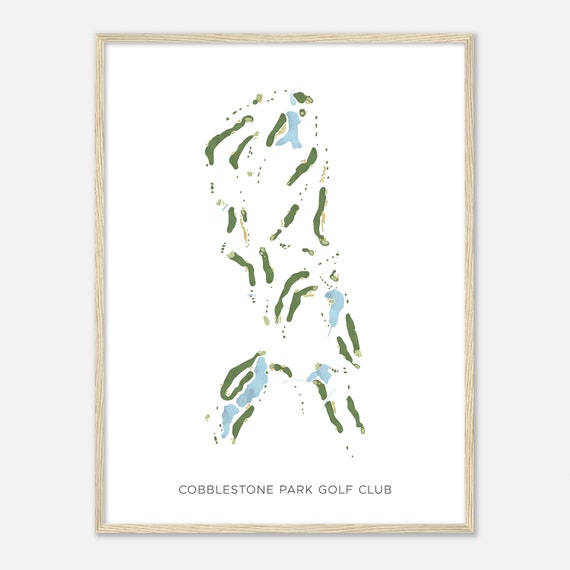 Cobblestone Park Golf Club South Carolina Modern Watercolor Map Golfer Gift Golf Wall Art Golf Poster Print Course Layout