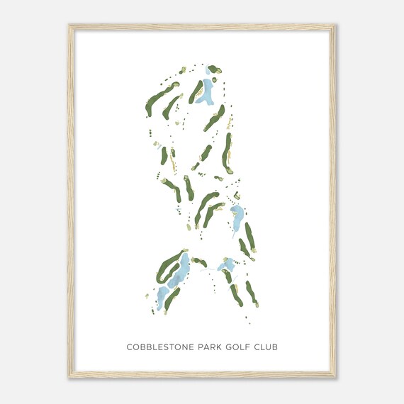 Cobblestone Park Golf Club South Carolina Modern Watercolor Poster