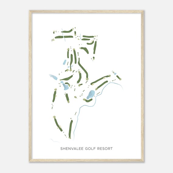 Shenvalee Golf Resort Virginia Modern Watercolor Map Golfer Gift Golf Wall Art Golf Poster Print Course Layout