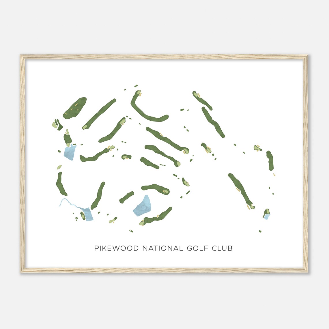 Pikewood National Golf Club West Virginia Modern Watercolor Poster - Image 2