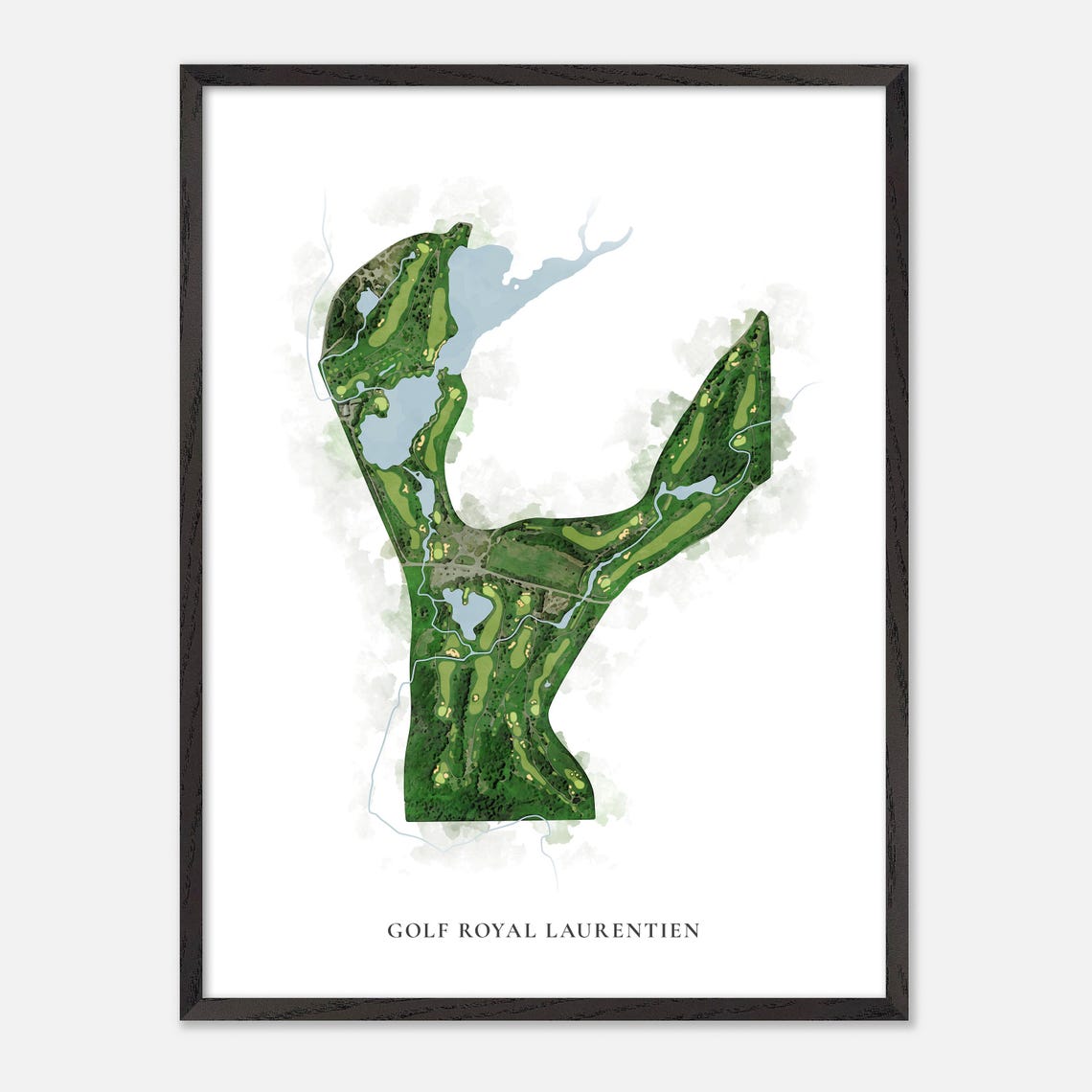Golf Royal Laurentien Canada Classic Watercolor Golf Map Poster - Image 2