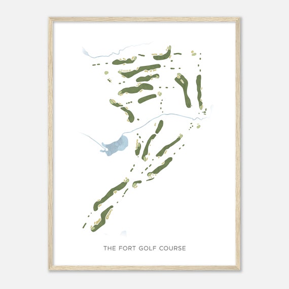The Fort Golf Course Indiana Modern Watercolor Map Golfer Gift Golf Wall Art Golf Poster Print Course Layout