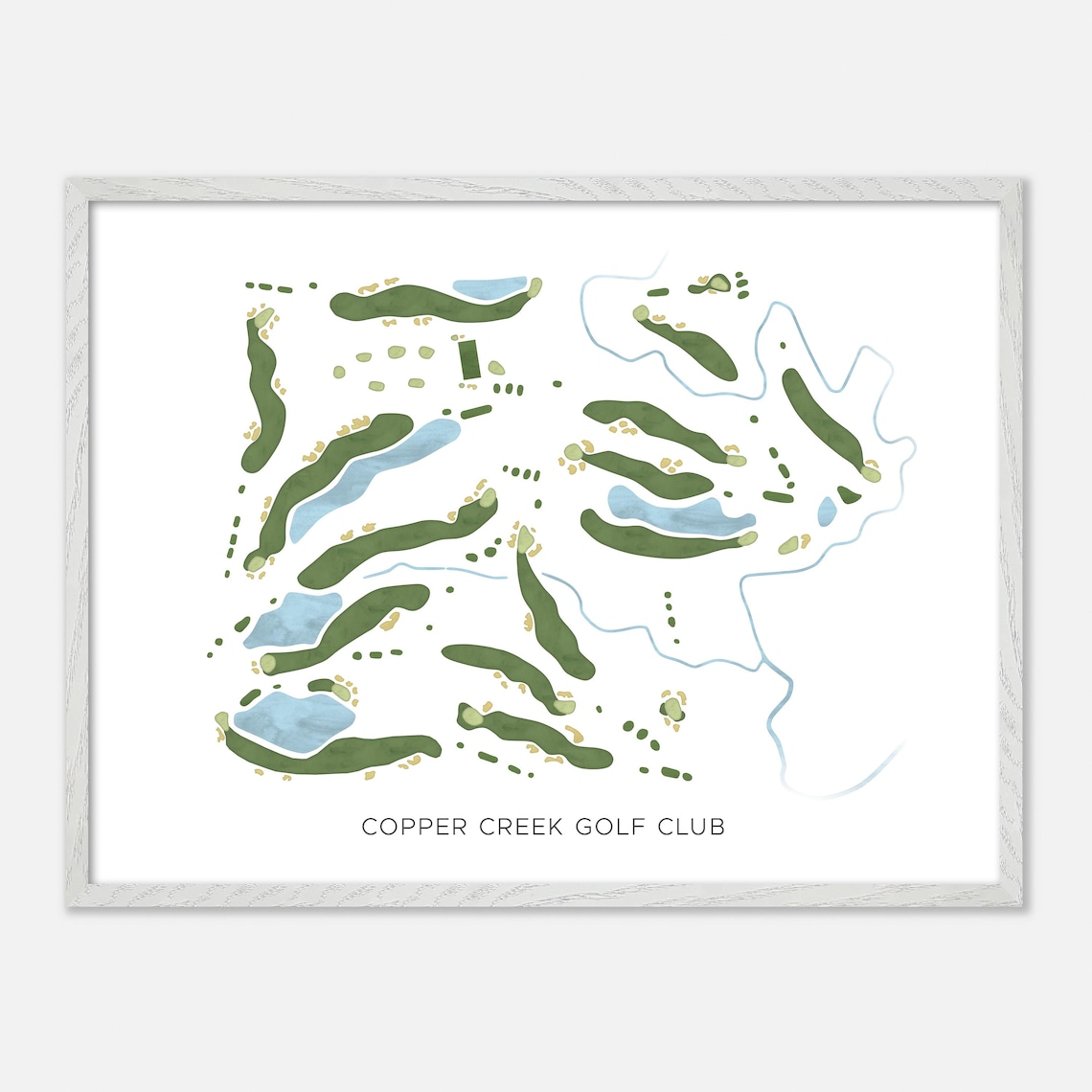Copper Creek Golf Club Vaughan Canada Modern Watercolor Golf Map Poster - Image 3