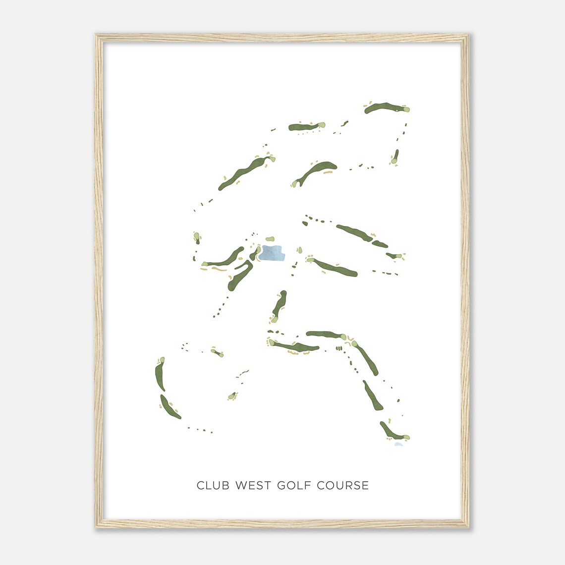 Club West Golf Course Arizona Modern Watercolor Map Golfer Gift Golf Wall Art Golf Poster Print Course Layout