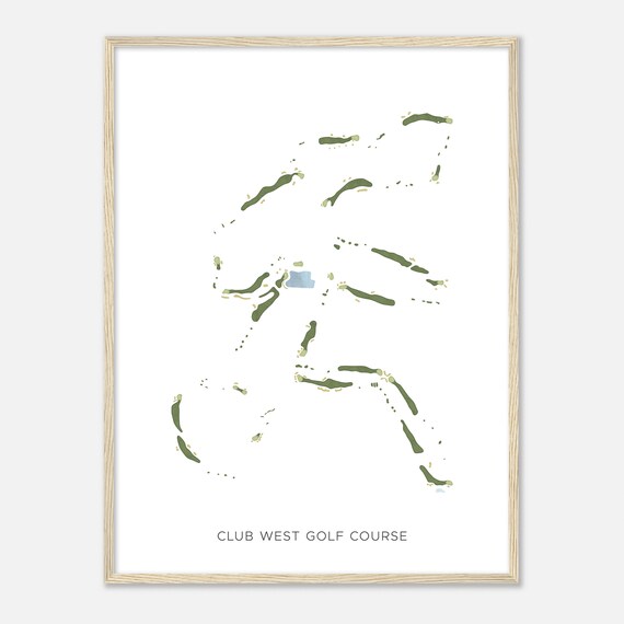 Club West Golf Course Arizona Modern Watercolor Map Golfer Gift Golf Wall Art Golf Poster Print Course Layout