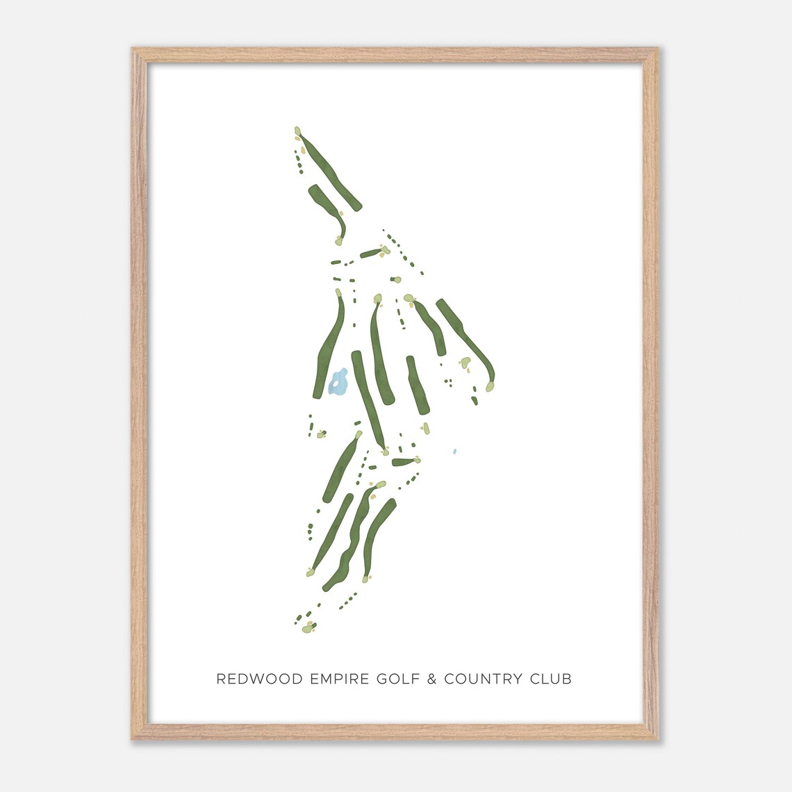 Redwood Empire Golf and Country Club Watercolor Minimalist Poster - Image 6