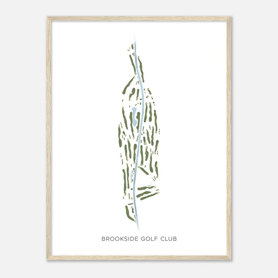 Brookside Golf Club California Modern Watercolor Map Golfer Gift Golf Wall Art Golf Poster Print Course Layout
