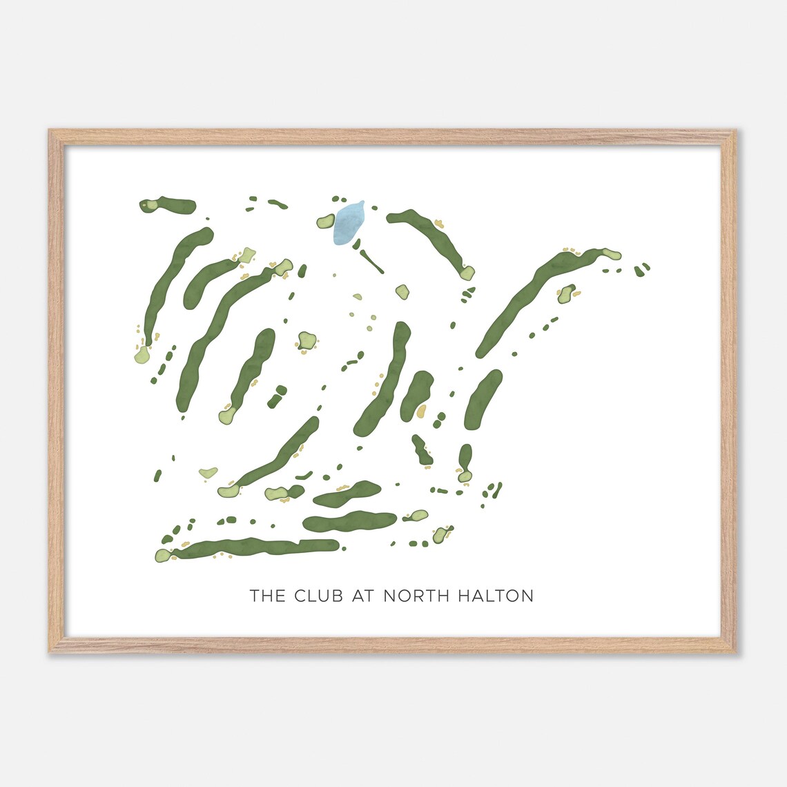The Club at North Halton Ontario Minimalist Watercolor Map Poster