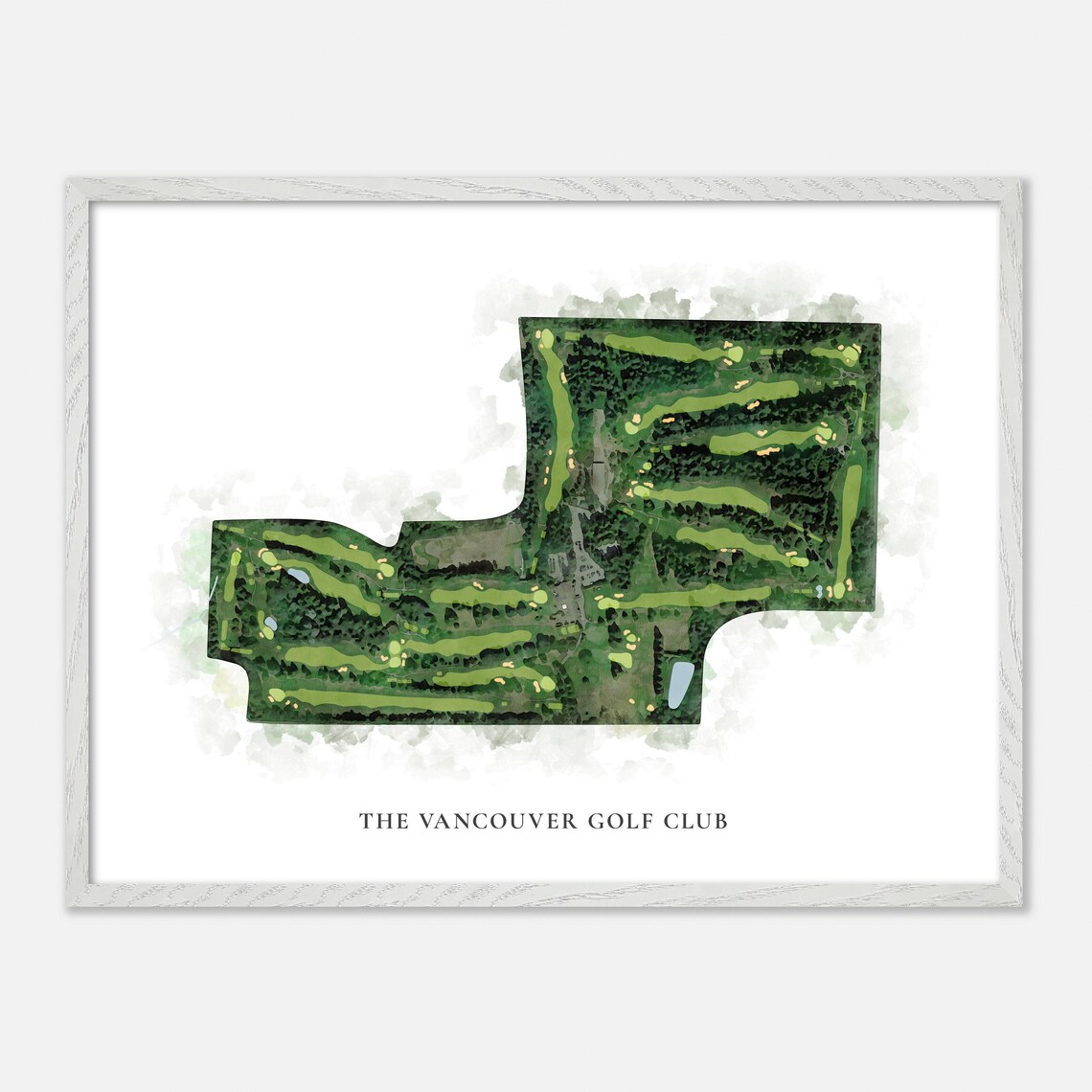 The Vancouver Golf Club Canada Classic Watercolor Golf Map Poster - Image 3