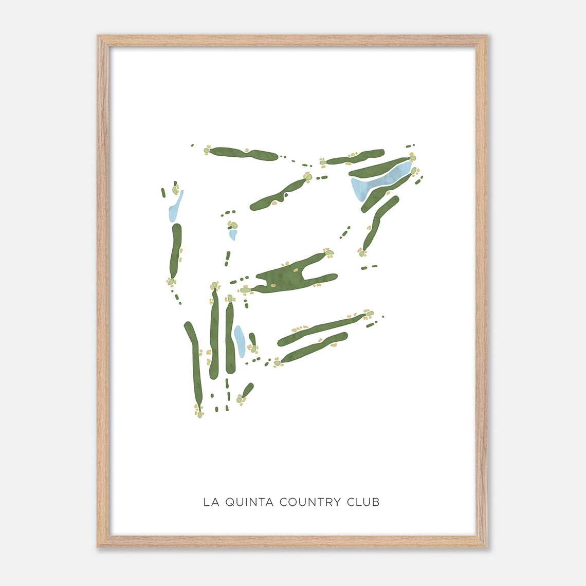 La Quinta Country Club California Modern Watercolor Map Poster - Image 2