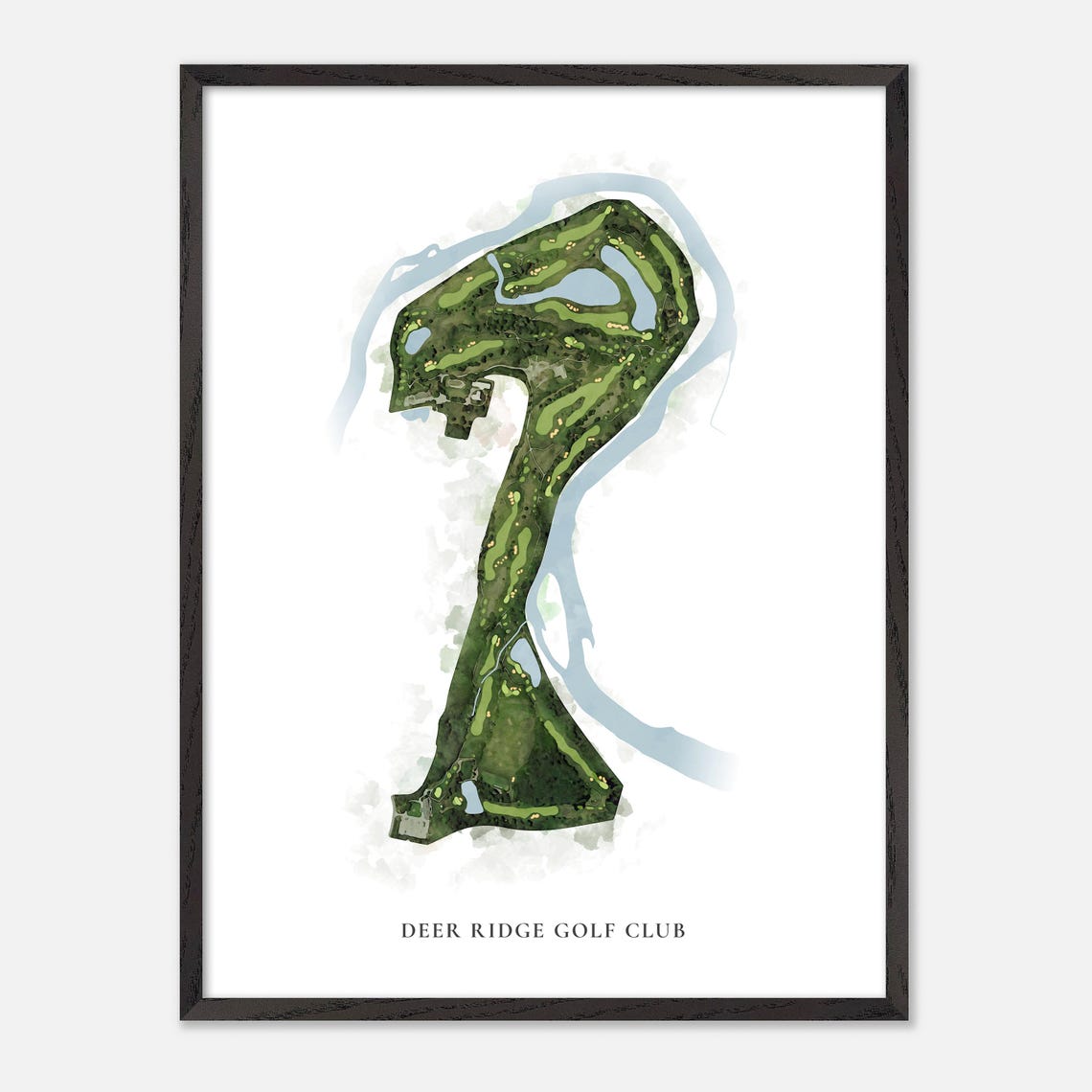 Deer Ridge Golf Club Canada Classic Watercolor Course Map Poster - Image 2