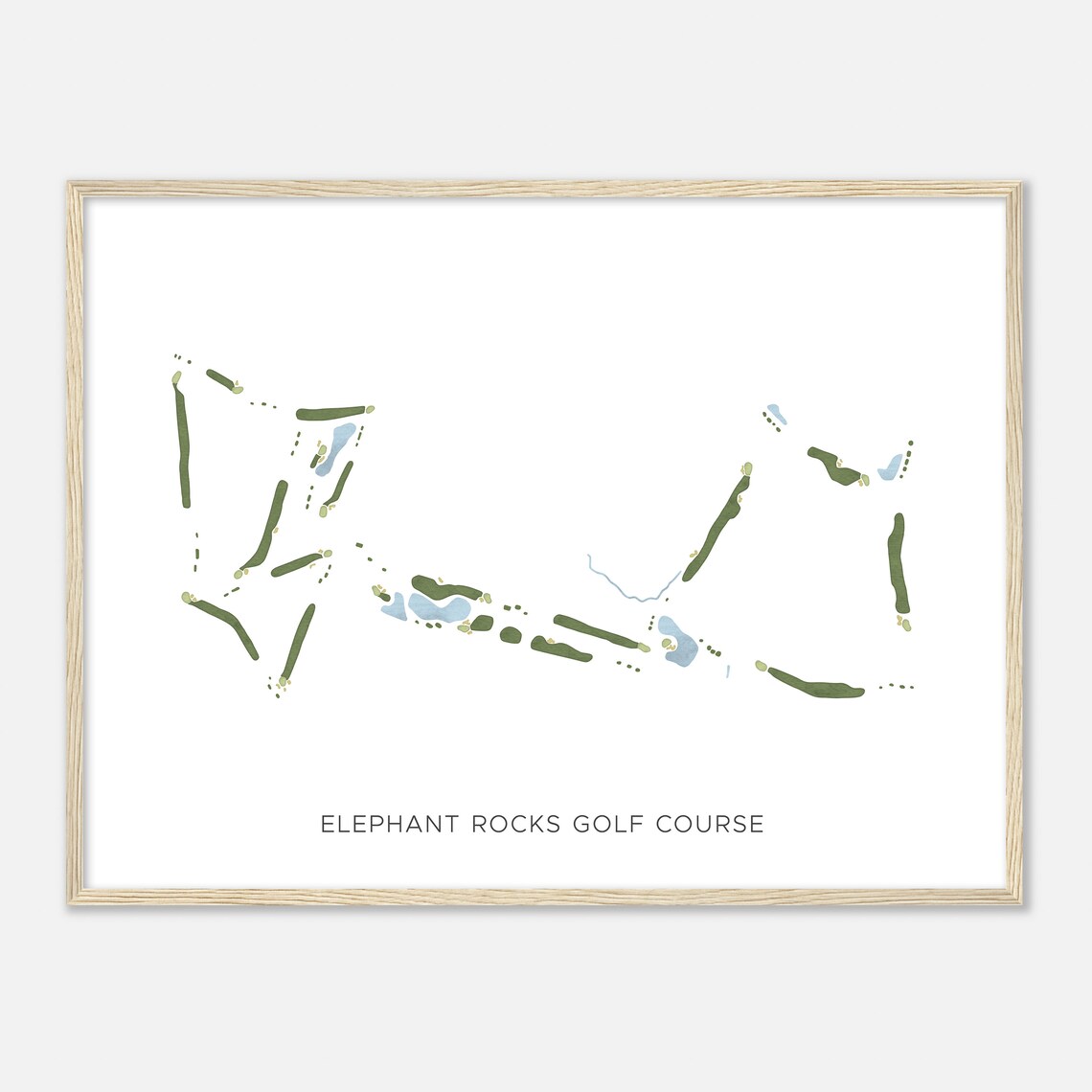 Elephant Rocks Golf Course Arizona Modern Watercolor Map Golfer Gift Golf Wall Art Golf Poster Print Course Layout